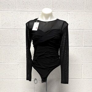 ReoRia Black Sheer Bodysuit